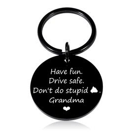 Car Safe Drive Safe Keychain for Gradeson Funny Gift for Grandson Teen Boys Girls Grandkid Teenagers Funny Don't do St Keychain Back to School Gifts for Son Teens Off to College Gifts for My Son