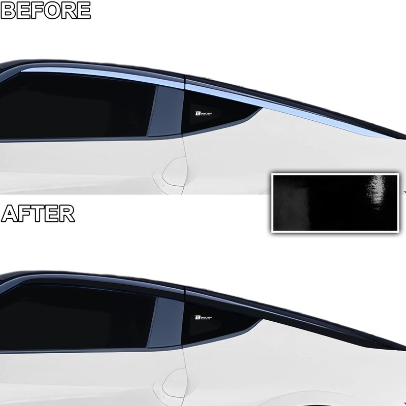 BOGAR TECH DESIGNS Side Window Trim Chrome Delete Overlay Compatible