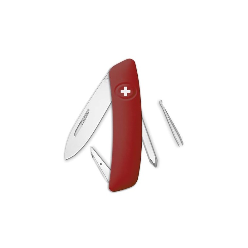 Navaja Swiza POLISHED Standard D02, 6 funciones, rojo oscuro