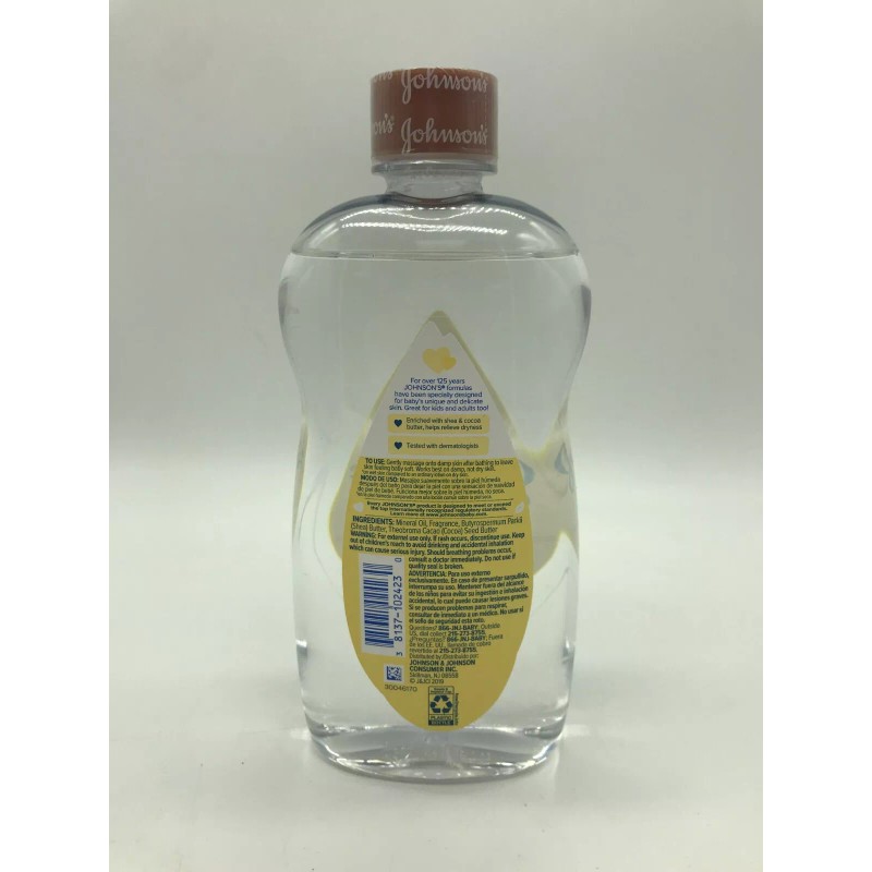 Johnson's Shea & Cocoa Butter Oil.