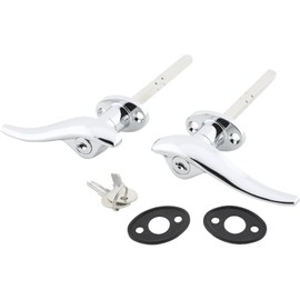 Speedway Motors Outside Door Handle Kit Pair Chrome Steel Exterior Door Handles with Square Shafts and Hardware Compatible with 1932-34 Ford Car Coupe Sedan