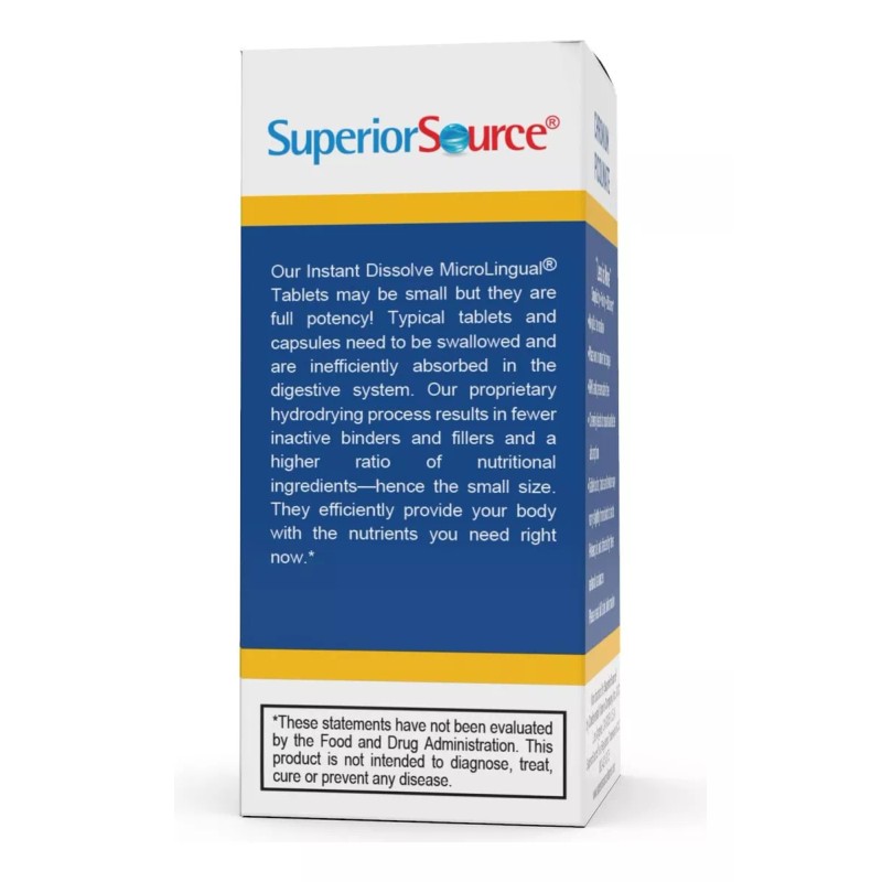 Superior Source Chromium Picolinate 100 Tab Microlinguales Sabor Sin Sabor