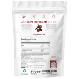 Micro Ingredients Antarctic Krill Oil Supplement, 2,000mg Per Serving, 240 Softgels, Triple Strength, Rich in Omega-3s EPA, DHA & Natural Astaxanthin, Supports Immune System & Brain Health