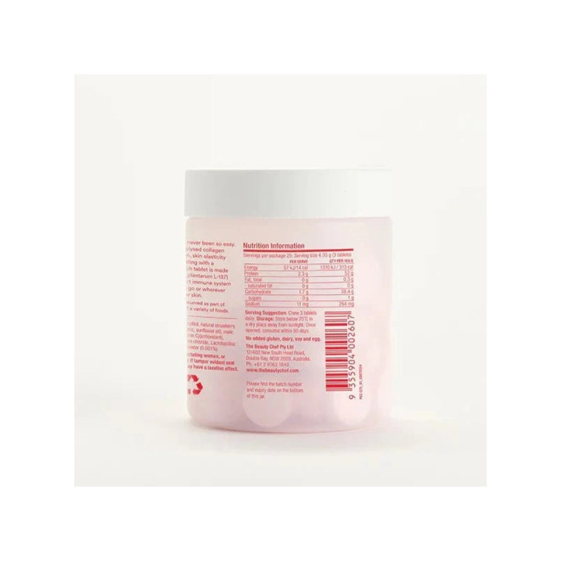 The Beauty Chef PLUMPERS Collagen Chewables Strawberry 90g