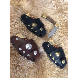 Thunder-Rode Quick Draw Knife Sheath - USA Hand Made for Buck 110  Type Lock-Back Knife - Brown