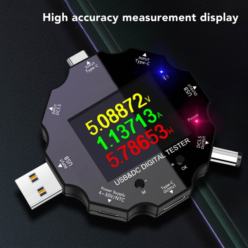 USB Digital Display Voltmeter Wireless Bluetooth Remote Control Charging Detector