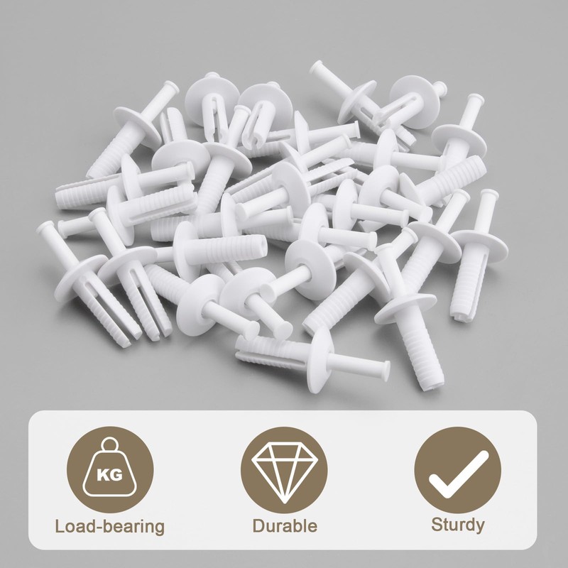30 Pack 014973169992 Nylon Nail Drive Anchors, 1/4 x 1