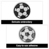 TACVEL 30 Pieces Soccer Ball Iron on Patch, Embroidered Sew