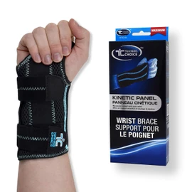 Trainers Choice Wrist Brace and Support with Double Stays Assists with Sprains, Strains, Carpal Tunnel Syndrome, Repetitive Strain Injuries and Wrist Immobilization - Right S/M