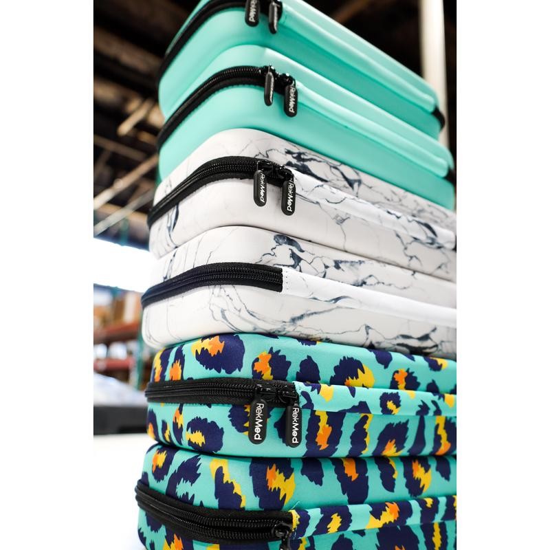 REKMED The MEGA Stethoscope Case - Color: Teal/Purple Cheetah
