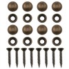 Dsjnf Decorative Brass Screw with Cap (15mm, Bronze) 8pcs