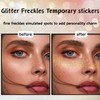 20 Sheets Gold and Silver Glitter Freckles Face Tattoo, Holographic