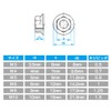 Set of 20 Hex Flange Nuts M3 M4 M5 M6