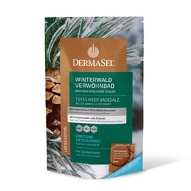 DermaSel Dead Sea Winter Forest Pampering Bath 400 g + 20 ml | With Dead Sea Minerals & Spruce Needle and Pine Oil, Grounded and Decelerates, Skin Soothing | For All Skin Types | Limited Edition