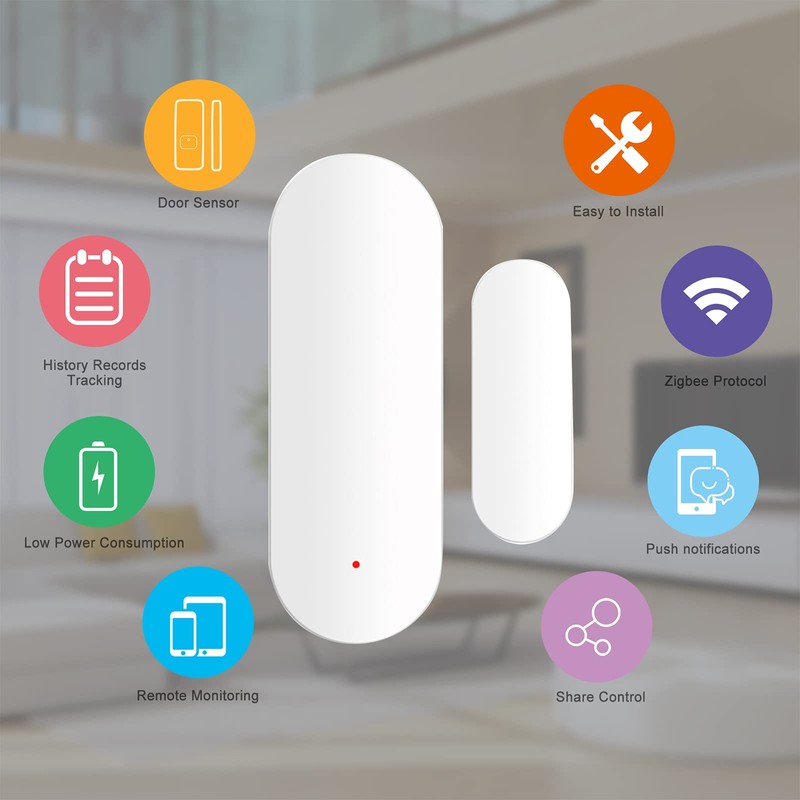 Zigbee Smart Door Sensor,Zigbee Smart Door Sensor Tuya APP Control