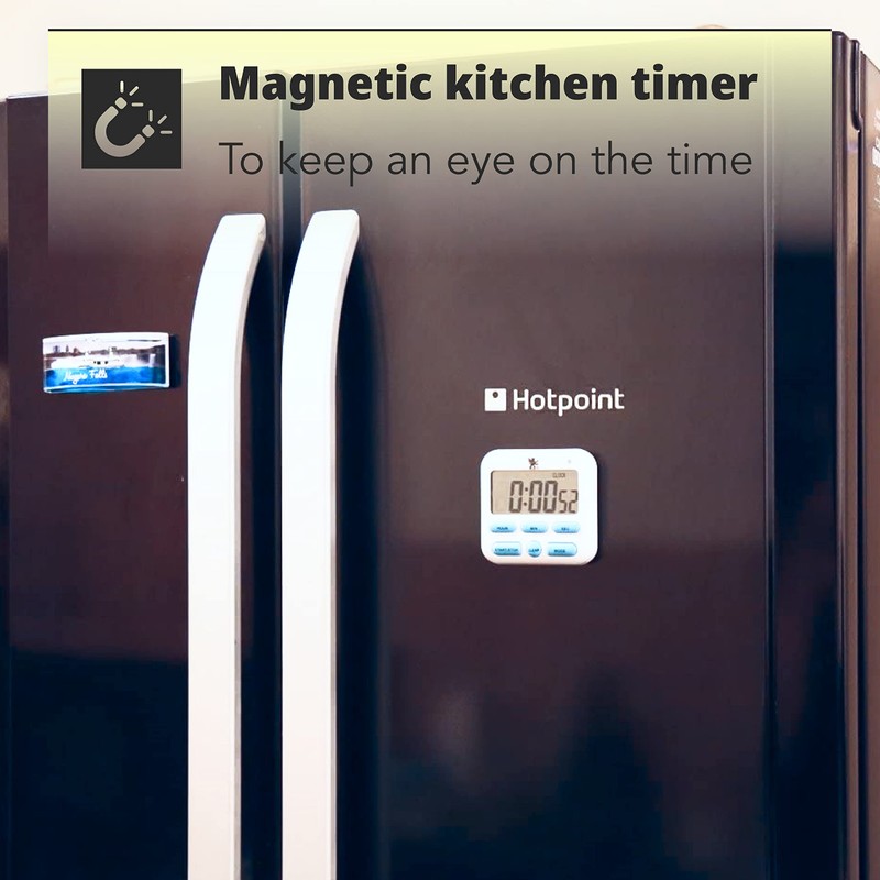 H&S Kitchen Timer Alarm Clock Digital Cooking Timer Magnetic Countdown