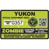 Yukon Zombie Hunting Permit - Hunter Response Team Unit 4" Outbreak Sticker
