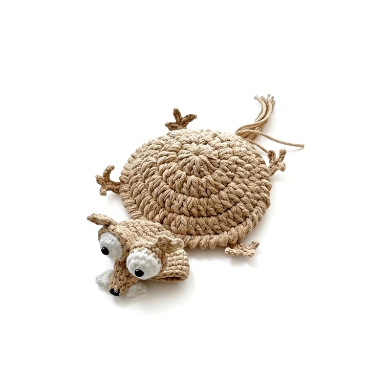 Handmade Crochet Squirrel Coaster