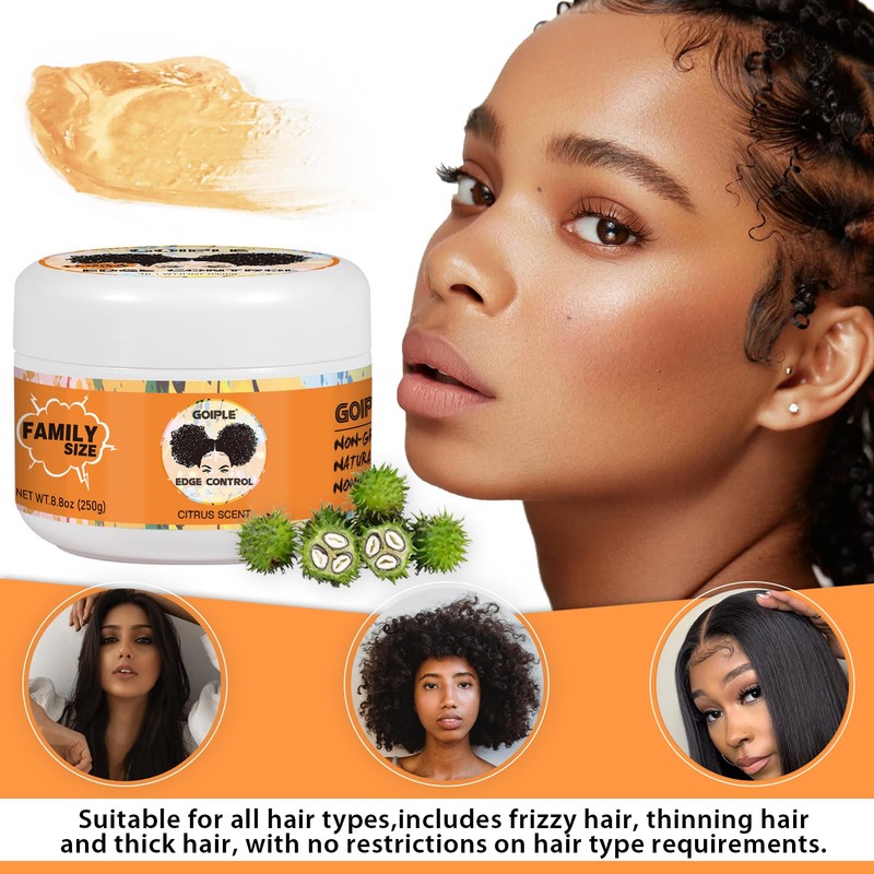 8,8 oz Edge Control Wachs für schwarze Frauen, starker Halt,
