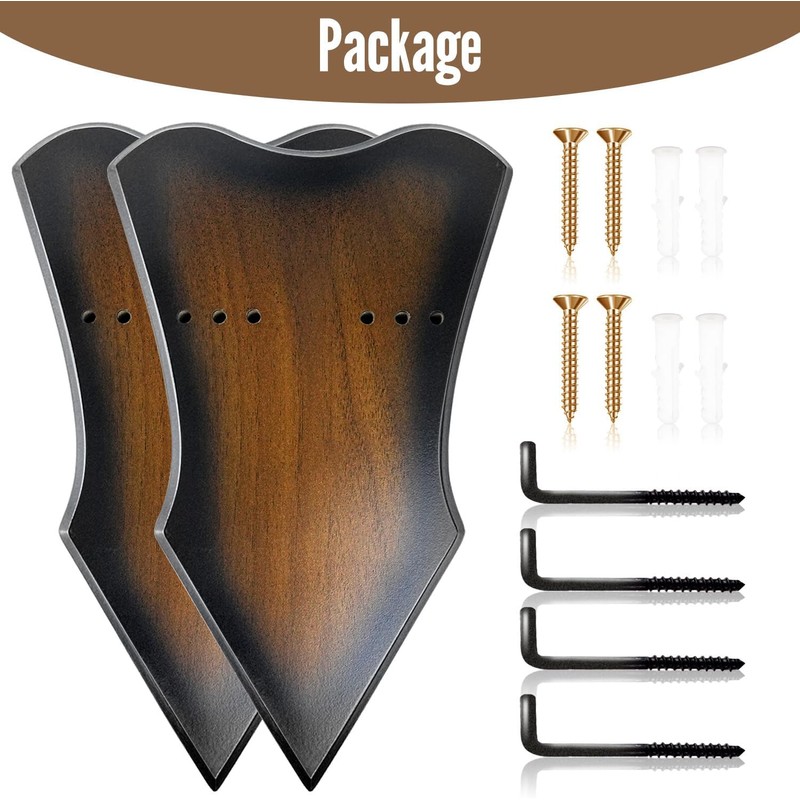 FLURSAILE Sword Plaque Wall Mount Vertical Display Holder Adjustable Stand