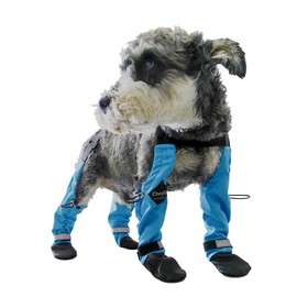 CheiyQu Dog Suspender Booties, 2025 Adjustable Dog Paw Protector with Anti-Slip Suspenders Dog Bootsn for Hot Pavement/Autumn/Winter Walking Hiking, S