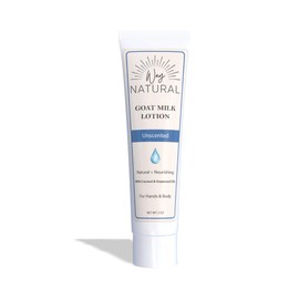 Way Natural Real Goat Milk Lotion, Unscented - Soothing & Creamy, 2oz Tube - Goat Milk Hand Cream, Goat Milk Body Lotion - Unscented Lotion Travel Size