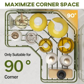 MAXIFFE 3 Pack X-Large Corner Shower Caddy with Soap Holder, Large Capacity Easy Install No Drilling Stainless Steel Hold 40 LB Shower Organizer Shelves Rack for Family Renters Bathroom, Forest Green