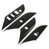 4 Pcs Door Window Control Panel Cover Carbon Fiber Style