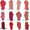 12 Colores Brillo Labial En Crema, Resistente Al Agua, antiadherente,