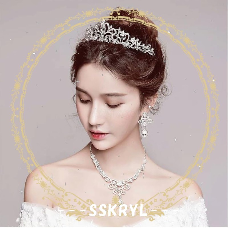 SSKRYL Tiara, Wedding Headdress, Headband, Hair Ornament, Wedding, Bridal, Bridal