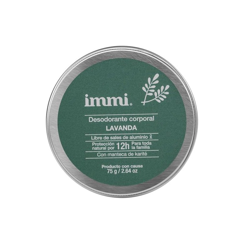 IMMI Desodorante Natural Lavanda en Tarro 2 piezas y 1