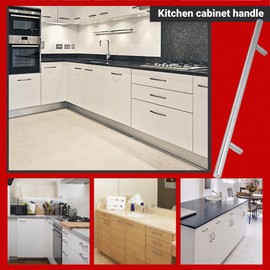 Cabinet Handles, Stainless Steel Kitchen Handles, Cupboard Drawer Door Handle, Bar Handle, T Bar Handles, Total Length 350 mm for Drawer, Cupboard, Kitchen Cabinet Doors