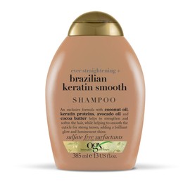 OGX Ever-straightening + Brazillian Keratin Therapy Shampoo and Conditioner 13 Oz, 2 Bottle Set
