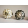 youngschwinnDESIGN - Pack of 4 Ceramic Furniture Knobs, White and