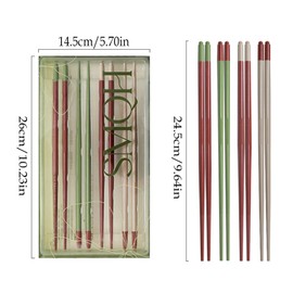 Aipeeo Chopsticks, 4 Pairs of Chopsticks, Reusable, Non-Slip Chopsticks, Chinese Chopsticks, Dishwasher Safe, Lightweight Chopsticks, Suitable for Adults