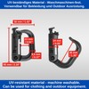 6 Pcs D Shape Plastic Carabiner Hook Brown Molle Carabiner