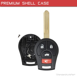 StandardAutoPart Llavero de cabeza remota compatible con Nissan Sentra Versa Note Rogue Pathfinder Murano Altima Quest CWTWB1U751, CWTWB1U816 ID 46 (llave completa) (funda de carcasa)