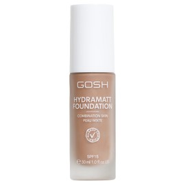 GOSH Foundation with SPF 15 for Light & Dark Skin, Vegan, Mattifying Makeup for Dry, Sensitive & Oily Skin, Smudge-proof and Sweat-Proof, Oil-Free, Coverage Adjustable, No Mask Effect, 014N