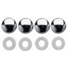 Boulevard License Plate Security Screw Cap Covers - Chrome