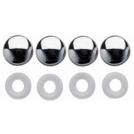 Boulevard License Plate Security Screw Cap Covers - Chrome