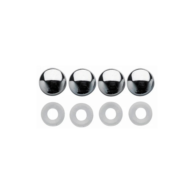Boulevard License Plate Security Screw Cap Covers - Chrome