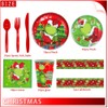 SWZY 81pcs Christmas Party Tableware, Merry Xmas Tree Tableware Set,
