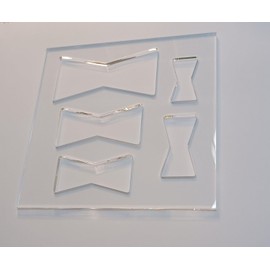 Bow Tie Router Templates,Classic Bow Tie Inlay Acrylic Router Template,Butterfly Inlay Templates,Router Templates for Woodworking (7.75x7.75)
