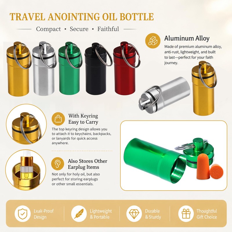 20 Pcs Anointing Oil Bottles Travel Split Bottle Eye Dropper,