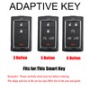 HIBEYO 3 Button Fit for Jeep Leather Key Fob Cover