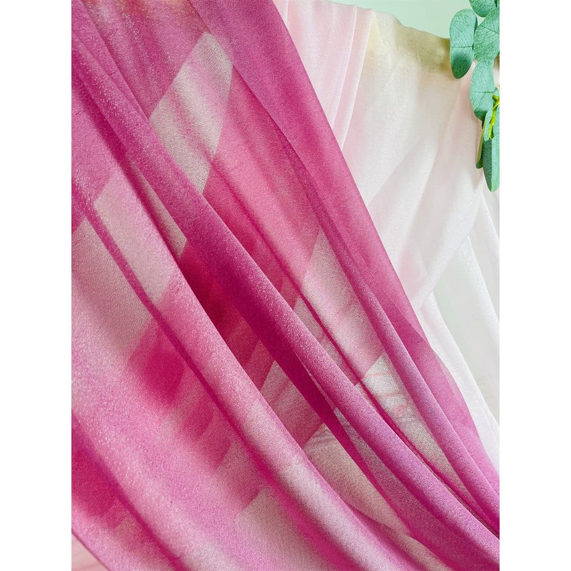 Wedding Arch Drapes Deep Pink Sheer Backdrop Curtains Rose Pink