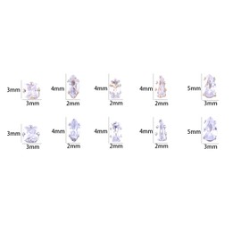 Nail Gems,50PCS Flat Back Shiny Mixed Rhinestones for Nails,Nail Art Rhinestones and Gems Nail Charms for Nail Art Design Decorations DIY Craft,Gold Silver (Gold&Silver in 5 Styles)