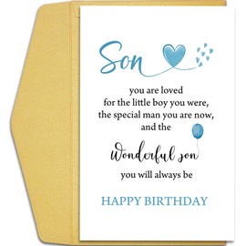 Qiliji Qiliji Birthday Card for Adult Son, Grown Up Son Birthday Greeting Card from Parents