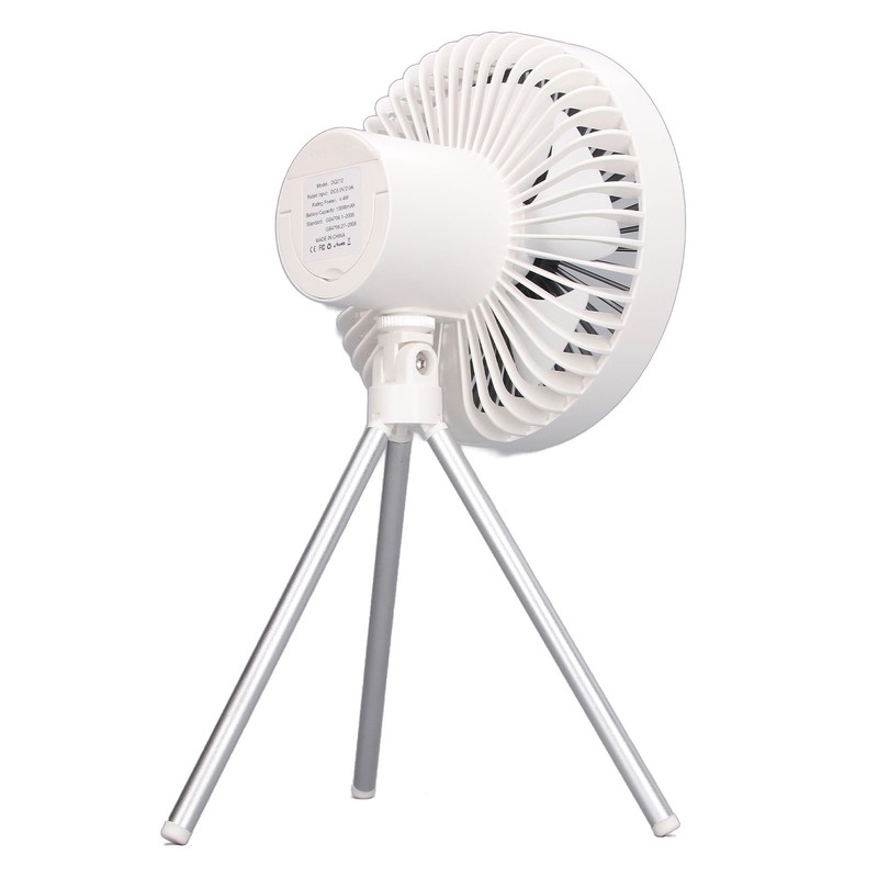 Tripod Desk Fan with Light USB Rechargeable Battery Operated 3