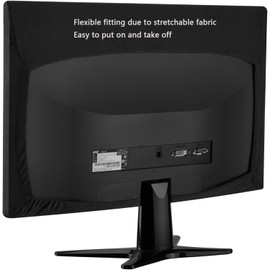CaSZLUTION Monitor Dust Cover 32, 33, 34, 35 Inch LCD/LED/HD Panel Dust Cover Case - Stretch Fabric Anti-Dust Monitor Cover Compatible 32-35 Inch PC, Desktop Computer and TV (16:9)
